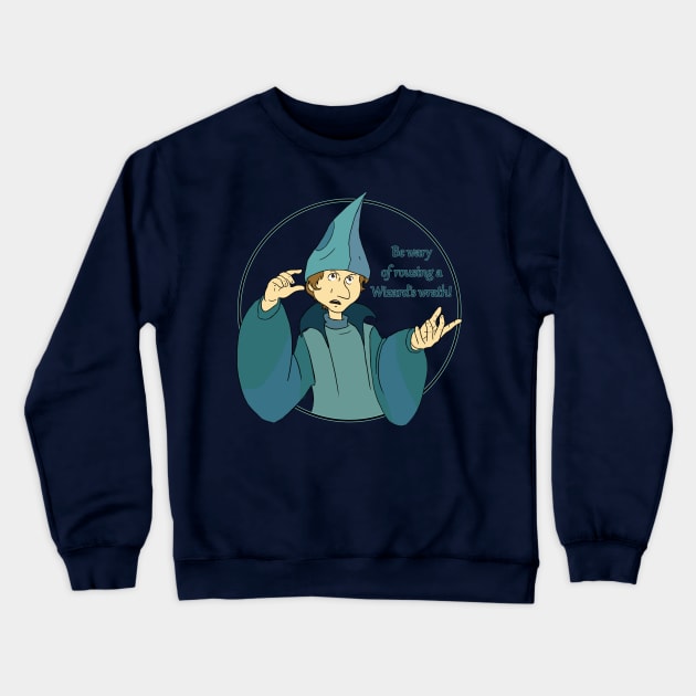 Schmendrick's Wrath Crewneck Sweatshirt by WickedFaery